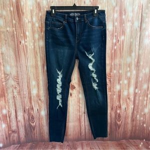 Wild Fable Distressed Raw Hem High Rise Skinny Jeans